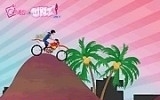 Girl bike stunt