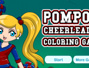 Pompom cheeleader coloring